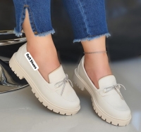 MOCASSIM OFF WHITE / LAÃ?O STRASS